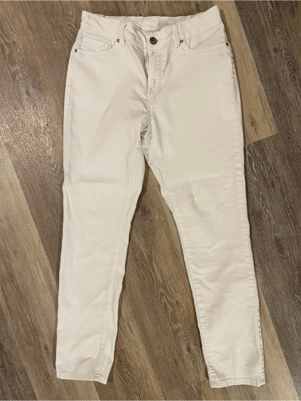 Jeans Size 10 Off White Slim Straight Leg Pants